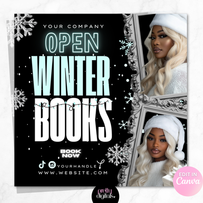 Winter Holiday Booking Flyer -  Editable in Canva (Copy) (Copy)